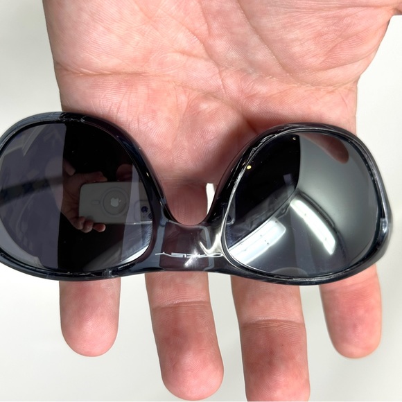 Oakley Vintage " New Frogskins " Black Crystal No Lenses 03-107 stress cracks - Picture 10 of 14